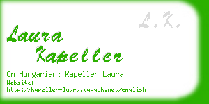 laura kapeller business card